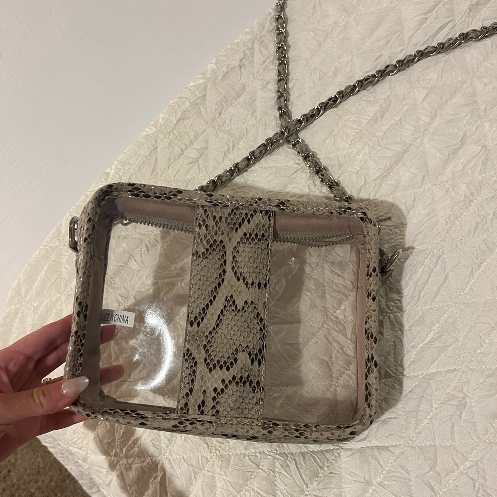 Snakeskin Clear Purse